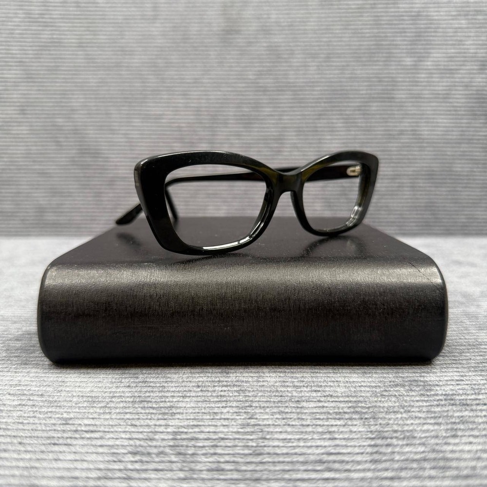 SEE Eyewear 1771 Black Eyeglasses Frames Made in France 50-17-135‎ Cat Eye Y2k